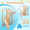 10-in-1 Indoor & Outdoor Wooden Playset for Kids, All-in-One Climbing Playground with Slide, Monkey Bars, Swing, Rock Wall, Climbing Net, Rings & Ladder Sturdy Backyard Adventure Set for Active Play view 2