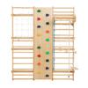 10-in-1 Indoor & Outdoor Wooden Playset for Kids, All-in-One Climbing Playground with Slide, Monkey Bars, Swing, Rock Wall, Climbing Net, Rings & Ladder Sturdy Backyard Adventure Set for Active Play view 3