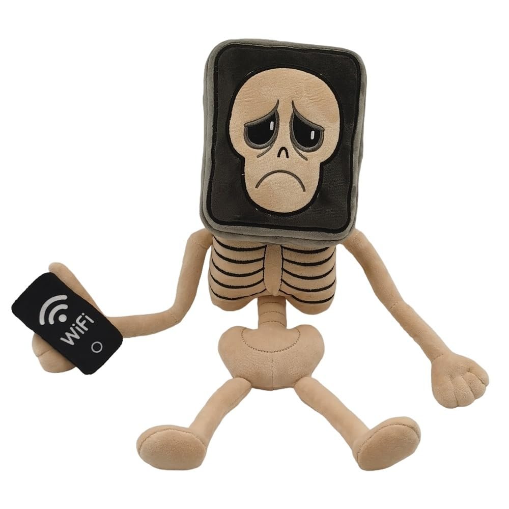 LHKQMYT Skeleton Plush- Funny WiFi Offline Plush Fiqure for Stress Relief, Desk Decor & Gac Gift