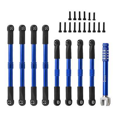 XinGeeek Aluminum Alloy Links Rod for Traxxas 1/16 Summit E-Revo RC Car Accessories Mounting Rod (Blue)