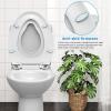 19 Inch Round Toilet Seat with Built-In Toddler Potty Training Seat  Soft Close, Non-Slip, Easy Install & Clean, Durable BPA-Free PP Material, Universal Fit for Standard Adult & Kids Toilets, White view 4