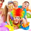 HOODANCOS 2Pcs Rainbow and Red Clown Afro Wigs for Women, Curly Carnival Costume Wigs for Pride, Halloween, and Party Dress-Up Accessories view 3