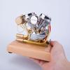 Steam Engine Model Kit That Works, Retrol 4.2CC V-Twin 4-Stroke Gasoline Engine Model, 1:5 Scale Panhead Motorcycle Engine Replica for Physics Science Experiment Demonstration view 1