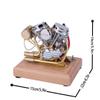 Steam Engine Model Kit That Works, Retrol 4.2CC V-Twin 4-Stroke Gasoline Engine Model, 1:5 Scale Panhead Motorcycle Engine Replica for Physics Science Experiment Demonstration view 3