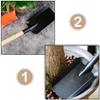 HOODANCOS 2Pcs Portable Wooden Shovel Set with Oak Handles, Lightweight Garden Trowels for Planting and Weeding, Household and Farm Use, Black Hand Tools for Outdoor Gardening and Flower view 4