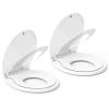 19" White PP 2-in-1 Toilet Seat Set (2pcs/Box) - Built-in Toddler Potty Training Seat, Soft Close, Easy Install for Standard Toilets view 1