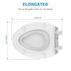 19" White PP 2-in-1 Toilet Seat Set (2pcs/Box) - Built-in Toddler Potty Training Seat, Soft Close, Easy Install for Standard Toilets view 2