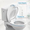 19" White PP 2-in-1 Toilet Seat Set (2pcs/Box) - Built-in Toddler Potty Training Seat, Soft Close, Easy Install for Standard Toilets view 3