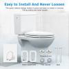 19" White PP 2-in-1 Toilet Seat Set (2pcs/Box) - Built-in Toddler Potty Training Seat, Soft Close, Easy Install for Standard Toilets view 4
