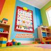 Bilingual Interactive Wall Chart for Kids  with English & Spanish Letters, Numbers, Songs, Animal Words & Piano for Toddlers 1-6 (red) view 2