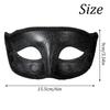 AMWYODK Venetian mask men's masquerade mask, suitable for Halloween, Easter party, carnival, club costume mask. (Black) view 2