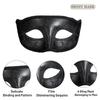 AMWYODK Venetian mask men's masquerade mask, suitable for Halloween, Easter party, carnival, club costume mask. (Black) view 3
