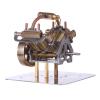 Steam Engine Model Kit That Works, Miniature V4 Four-Cylinder Walschaerts Valve Gears Steam Engine for Physics Science Experiment Demonstration view 2