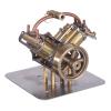Steam Engine Model Kit That Works, Miniature V4 Four-Cylinder Walschaerts Valve Gears Steam Engine for Physics Science Experiment Demonstration view 4