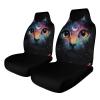 Cute Cat Galaxy Funny Car Headrest Covers Print Seat Head Rest Protector Case Fits for Most Cars view 1