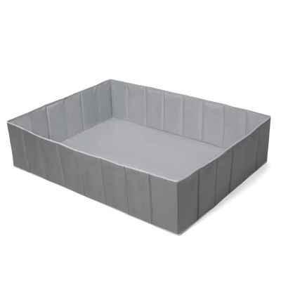 Ball Pit for Toddlers Baby Girls Boys Dogs with Play Mats as Playpen, Fence, Rectangle Oxford Cloth Portable & Foldable (Gray)