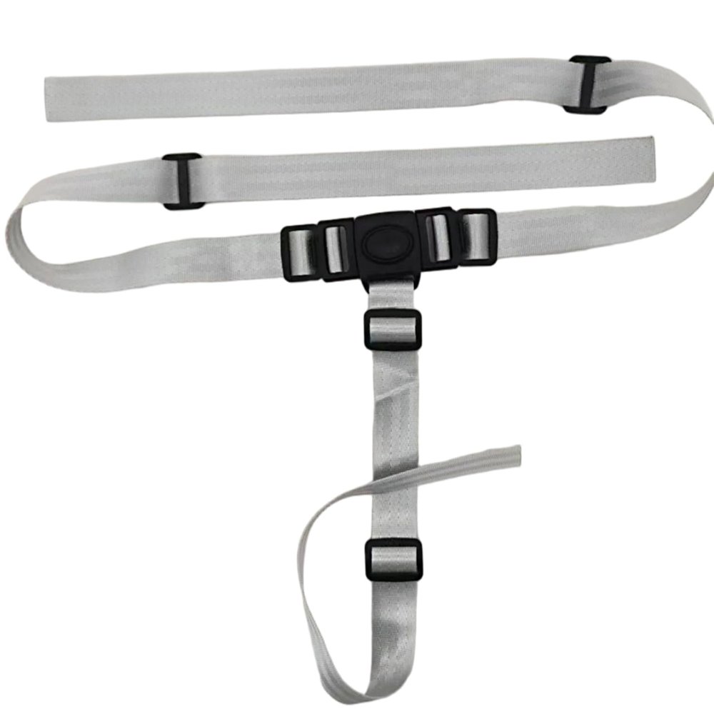 1PCS 3 Point Harness Seat Belt for Kids Adjustable Baby Safety Strap Compatible with IKEA Antilop High Chair Kids High Chair Straps Replacement for Soft & Comfortable on Baby's Skin (Gray)
