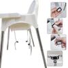 1PCS 3 Point Harness Seat Belt for Kids Adjustable Baby Safety Strap Compatible with IKEA Antilop High Chair Kids High Chair Straps Replacement for Soft & Comfortable on Baby's Skin (Gray) view 4