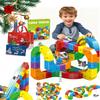 3D Infinity Track, DIY 3D Stem Electric Train Set with Train and Traffic Signs, Strengthen Logic Cube Track, Gravity Tracks with Mix-and-Match Stem Cubes, Screen-Free Stem (81Pcs) view 1