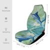 Blue Marlin Fish Painting Funny Car Headrest Covers Print Seat Head Rest Protector Case Fits for Most Cars view 2