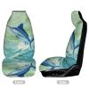 Blue Marlin Fish Painting Funny Car Headrest Covers Print Seat Head Rest Protector Case Fits for Most Cars view 3