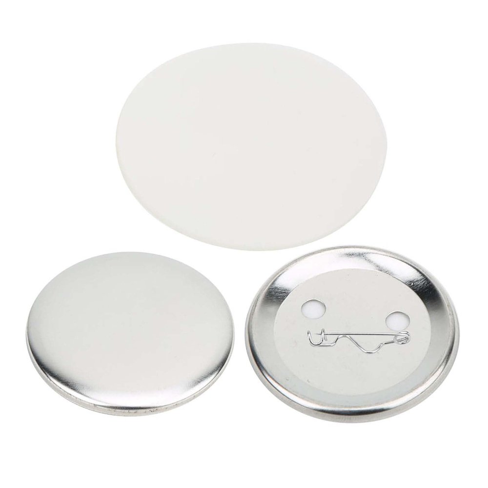 GLOGLOW 100PCS Badge Pin Buttons, Tinplate 56mm Blank Buttons for Crafts, Party Decorations, Personalized Gifts for Adults Kids Men Women Handmade Materials