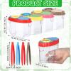 Halloscume 12 Pack Insect Bug Viewer Kit with Tweezers Explorer Outdoor Set Bug Catcher Containers for Insects Magnifying Box (Magenta and Green, Dark Red and Blue, Yellow and Green, Brown and Beige) view 2