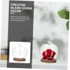 2026 New Glass Apples Case Decorative LED-Style Display Cloche for Romantic Home Dcor, Valentines Day Table Accents, Cozy Collectible Showcases and Aesthetic Room Styling (Natural) view 3