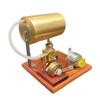 Steam Engine Model Kit That Works, Mini Oscillating Steam Engine and Generator, Steam-Powered Electricity Generator with Boiler & LED Light for Physics Science Experiment Demonstration view 1