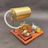 Steam Engine Model Kit That Works, Mini Oscillating Steam Engine and Generator, Steam-Powered Electricity Generator with Boiler & LED Light for Physics Science Experiment Demonstration view 2
