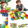 3D Infinity Track, DIY 3D Stem Electric Train Set with Train and Traffic Signs, Strengthen Logic Cube Track, Gravity Tracks with Mix-and-Match Stem Cubes, Screen-Free Stem (123Pcs) view 1