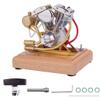 Steam Engine Model Kit That Works, Retrol 4.2CC V-Twin 4-Stroke Gasoline Engine, 1:5 Scale 1960s Shovelhead Motorcycle Engine Replica for Physics Science Experiment Demonstration view 2