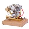 Steam Engine Model Kit That Works, Retrol 4.2CC V-Twin 4-Stroke Gasoline Engine, 1:5 Scale 1960s Shovelhead Motorcycle Engine Replica for Physics Science Experiment Demonstration view 3