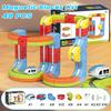 Electric Train Set with 2 Trains, Infinity Racer 3D Train for Kids, DIY Railway Block- Cube Track Train Toys, STEM Gravity-Defying Magnetic Train Track for Boys Girls 4 5 6 7 8+(48PCS) view 2