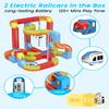 Electric Train Set with 2 Trains, Infinity Racer 3D Train for Kids, DIY Railway Block- Cube Track Train Toys, STEM Gravity-Defying Magnetic Train Track for Boys Girls 4 5 6 7 8+(48PCS) view 4
