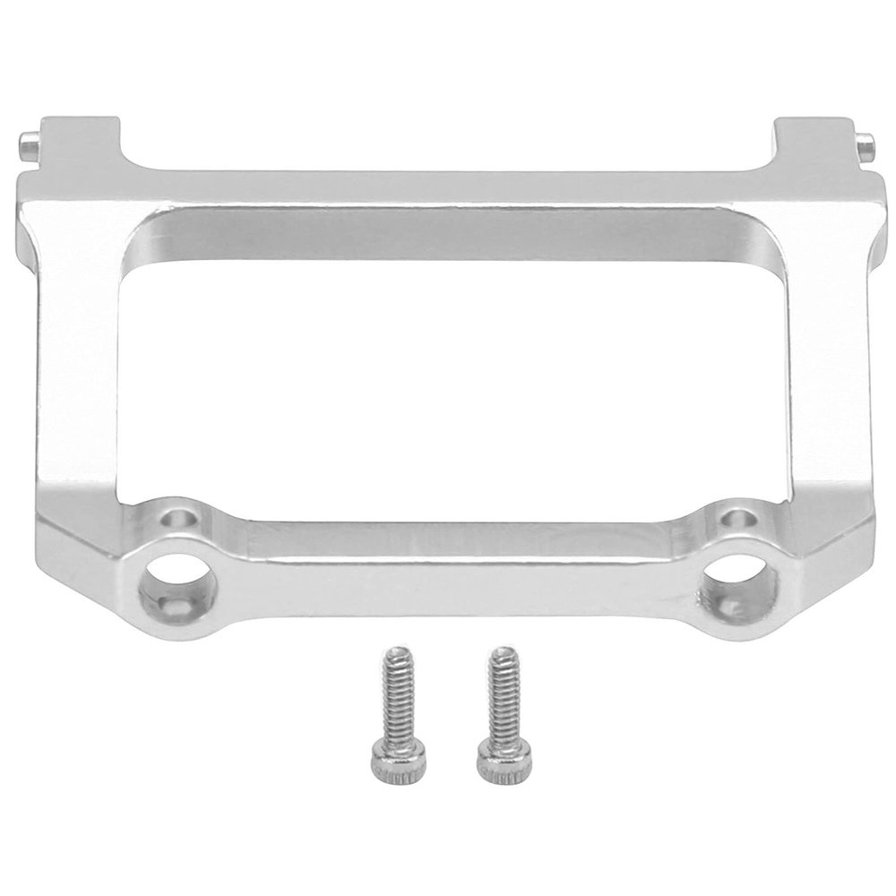 Aluminium Alloy Front Bumper Mount for Axial SCX24 C10, RC Front Bumper Mount Upgrade Parts, Durable 1/24 Scale Bumper with Precise CNC Machining, Anodized Finish for Enhanced Perf (Silver)