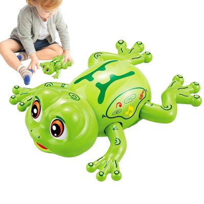 Electric Frog Toy, Kids Crawling Animal, Musical Light Electronic Toy, Obstacle Avoidance Crawling Toys, Interactive Development Girls Learning Fun Birthday Gift Playroom