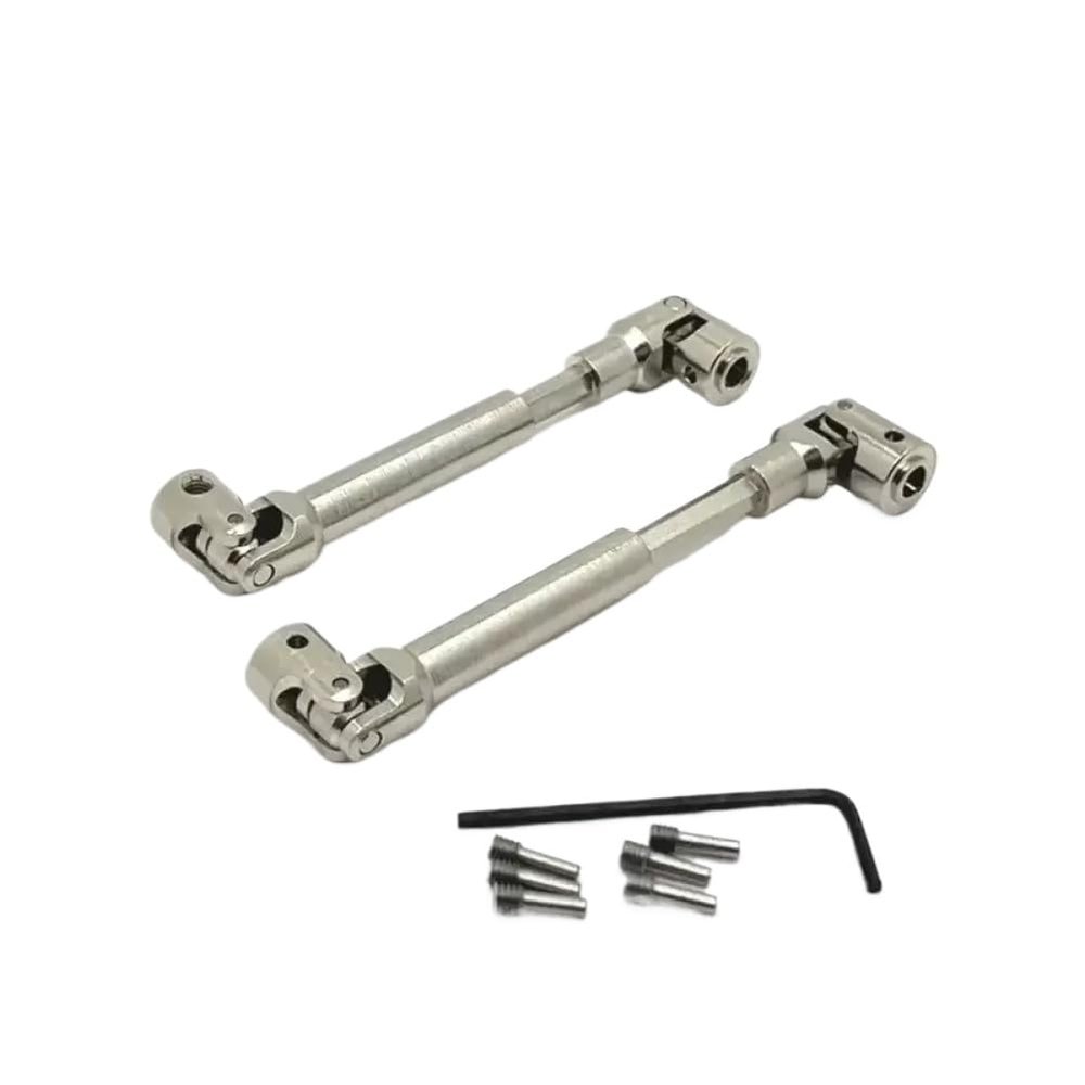 2pcs Metal Drive Shaft Driveshaft 104006 104010 104020 104026 Compatible with 1/10 RC Car