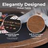 SereneLife 8 Player Octagonal Foldable Poker Table, Casino Leisure Texas Holdem Table, w/Water Resistant Cushioned Rail, 8 Cup Holders, Brown Felt Surface, Black Jack Board & Family Games view 4
