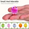 Toddmomy 18pcs Easter Fluffy ChicksChenille Plush Easter Chicks Mini Stuffed Animals for Bonnet & Cake Decorations, Realistic Farm Figurines As Party Favors and Bag view 2