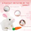 Feknnedm Hopping Rabbit Interactive Electronic Pet Plush Bunny Toy - Realistic Bunny Toy with Sounds, Jumping, Twitching Ears - Easter Gift for Kids (Brown) view 4