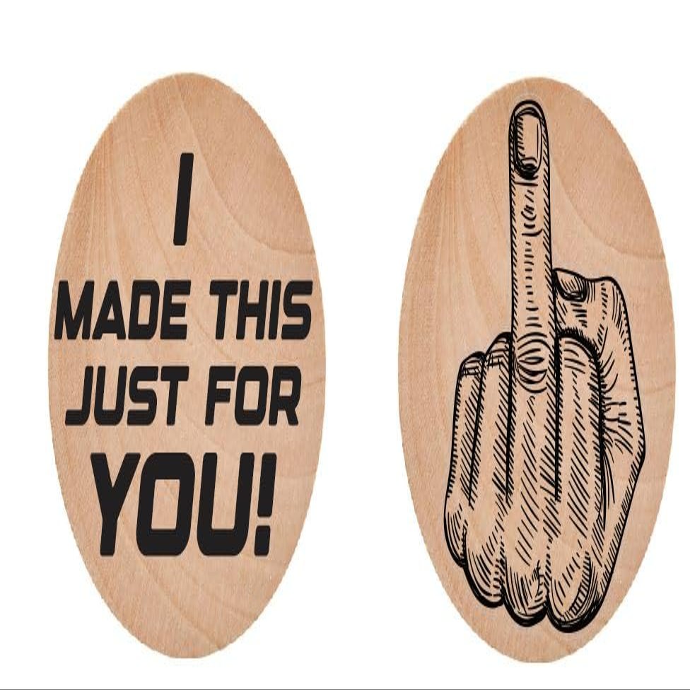 Middle Finger Wooden Nickel Collectible WN08