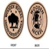 Buffalo Nickel Black Wooden Nickel Collectible WN04 view 2