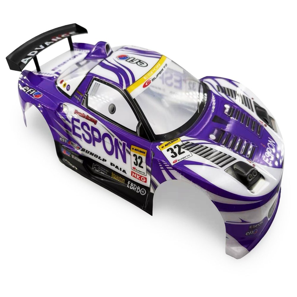 1/10 Scale RC Drift Racing Touring On Road Car Painted Body Shell, Spoiler Included, Pre-Cut, 258mm Wheelbase (Honda NSX-GT Style)