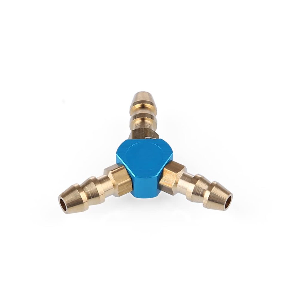 3-Way Nozzle Connector Oil Water Shunt Splitter for TOYAN FS-V800 V8 Engine Model, Cooling & Fuel System Fittings