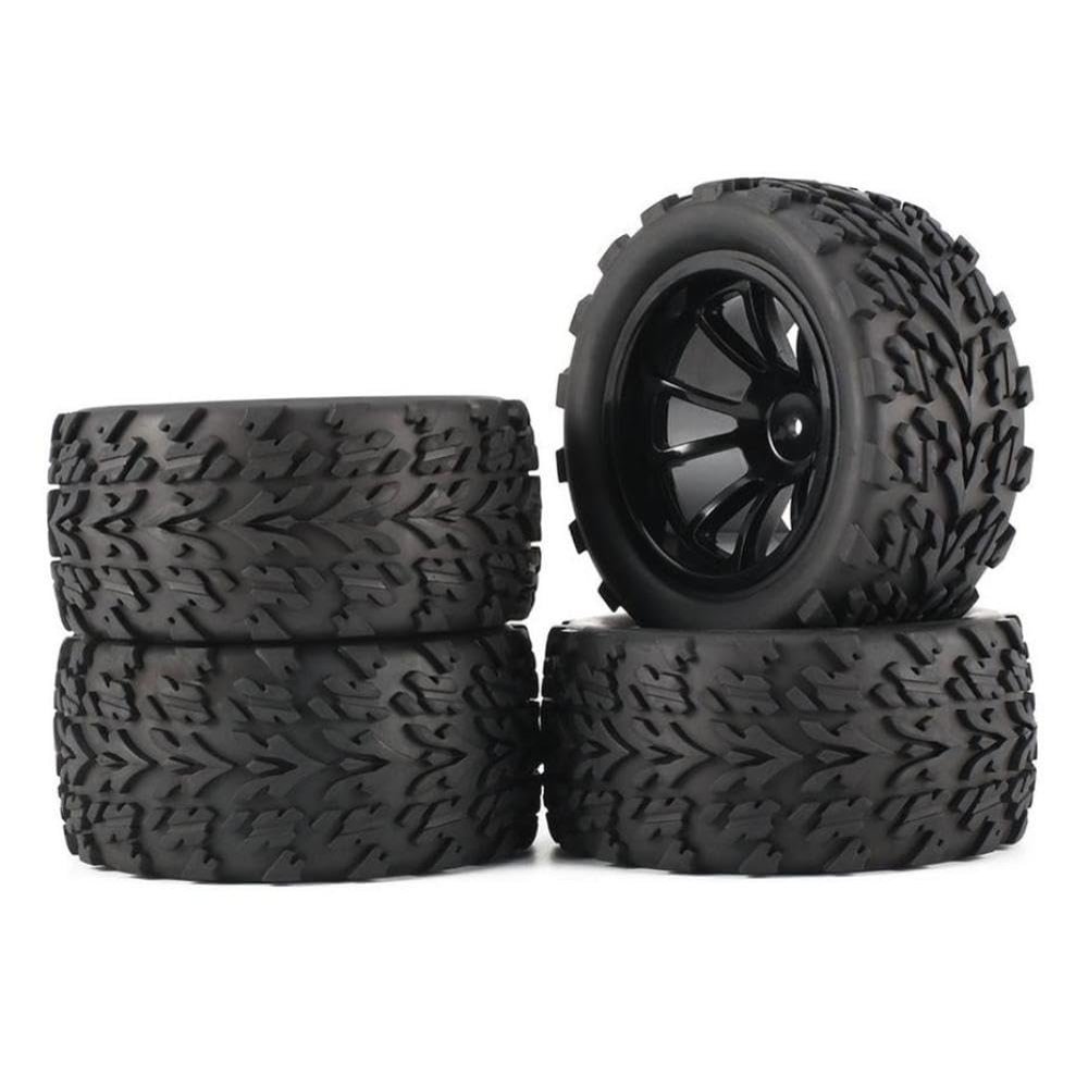 120MM 1/10 RC Buggy Tire Tyre Wheel Foam Inserts 12mm Hex Compatible with 110 Scale Remote Control Car Models