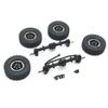 1/12 RC Car Metal Portal Axle Beadlock Wheel Tire Set MN78 MN82 MN99S MN98 Front Rear Upgrade Parts Compatible with 1 12 Scale Off Road RC Vehicles(Black) view 1