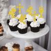 16Pcs Religious Baptism Cupcake Toppers - God Bless Cake Picks, Christian Dove Cross Decor, First Holy Communion, Christening Wedding Baby Shower Bridal Shower Party Decorations view 4