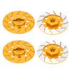 RC Car Brake Disc Set, Aluminum Alloy Wheel Hex Hub Brake Disc with M4 Lock Nuts, High Performance RC Road Racing Model Parts, Durable and Lightweight for 94123 94122 D4 D5 (Gold) view 3