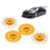 RC Car Brake Disc Set, Aluminum Alloy Wheel Hex Hub Brake Disc with M4 Lock Nuts, High Performance RC Road Racing Model Parts, Durable and Lightweight for 94123 94122 D4 D5 (Gold) view 4